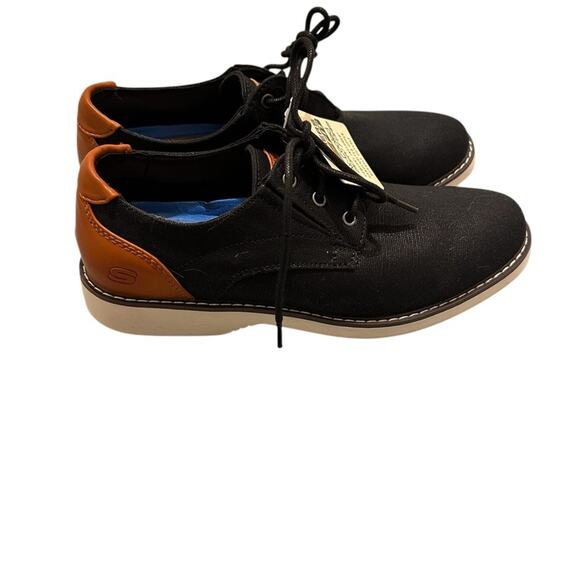 New Sketchers Parton Wilcon Low Laceup Dress Casual Men\'s Shoes Black Brown, 7 main image 7